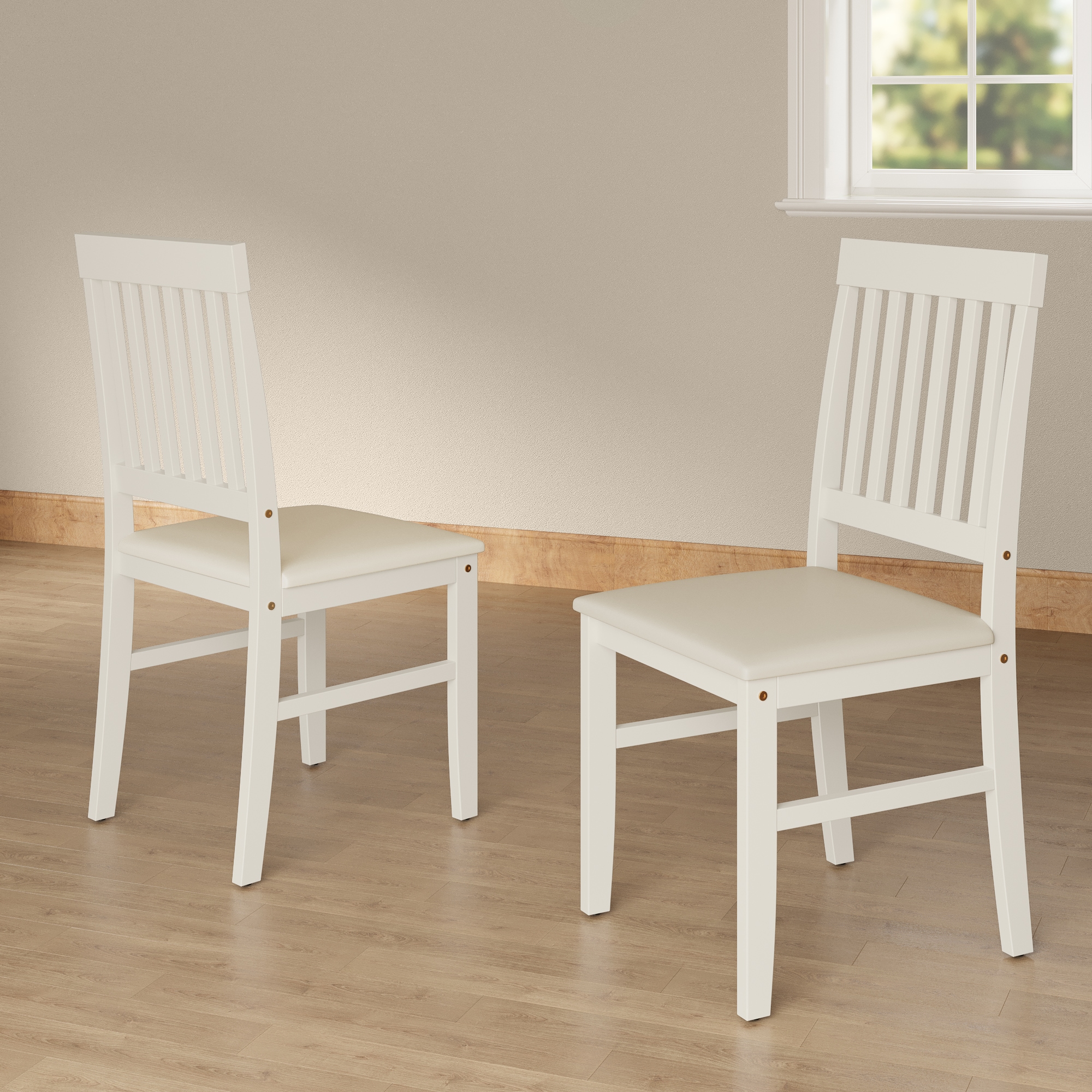 Modern Dining Chairs Set Of 2 With Solid Wood Legs And Leather_voghion.com